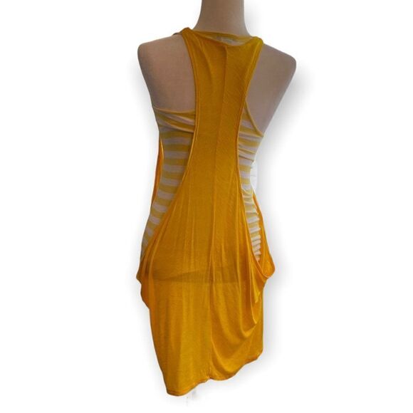 American Dream Yellow Tank Top Raceback Top SZ S - Picture 2 of 10